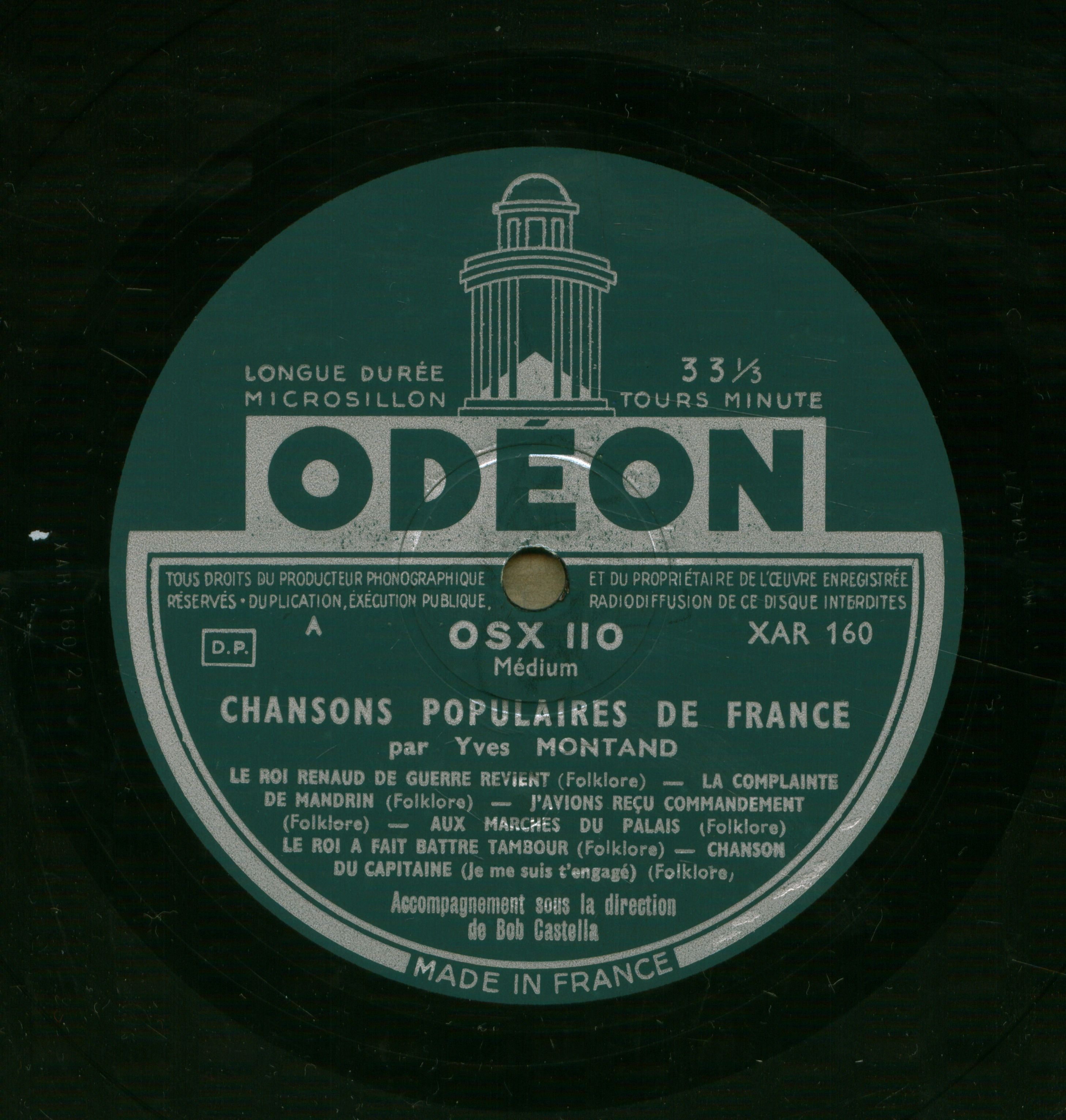 Chanson populaires de France [Hangfelvétel]